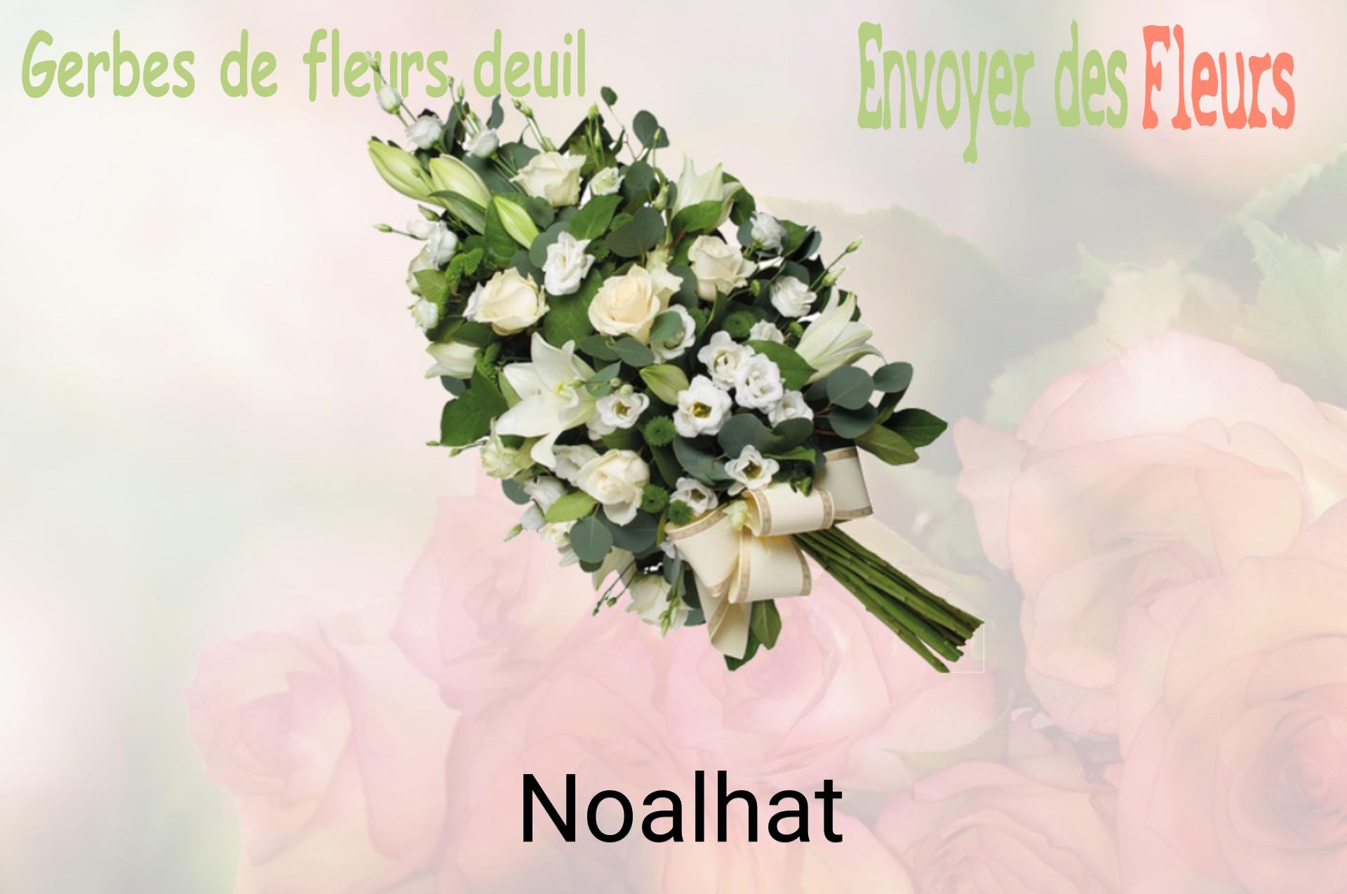 Gerbe de fleurs de deuil livrée à Noalhat